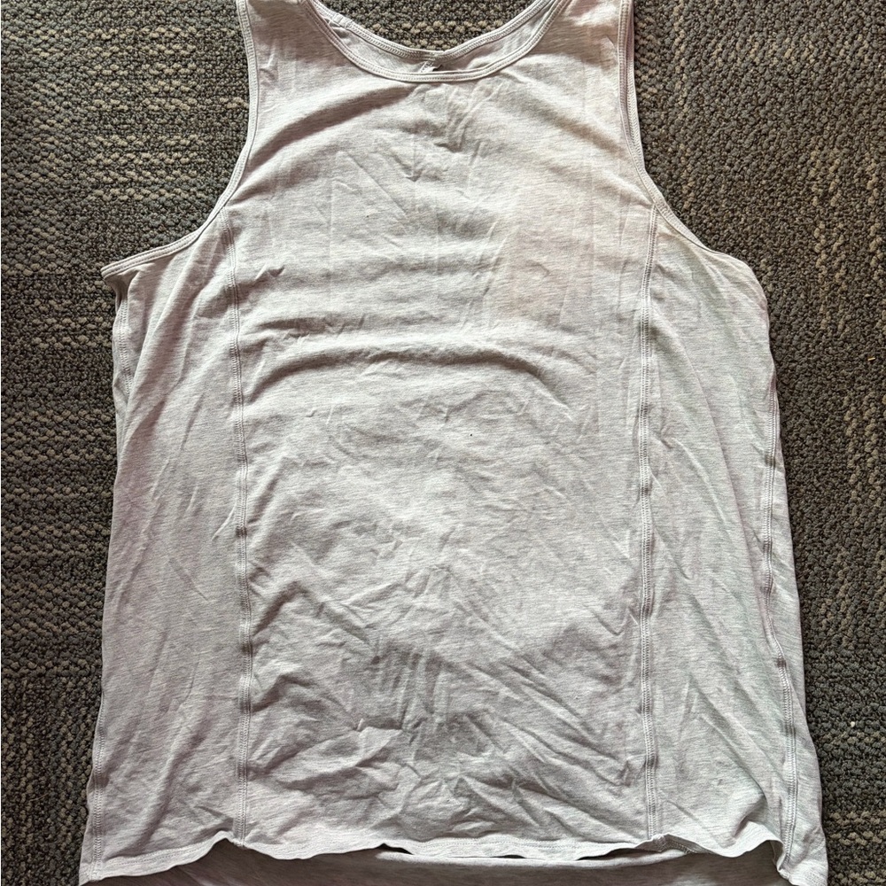 Lululemon Athletica Light Gray Tank Top with open back